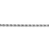 9" 14k White Gold 4mm Diamond-cut Rope with Lobster Clasp Chain Bracelet