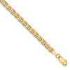 7" 14k Yellow Gold 4mm Semi-Solid Anchor Chain Bracelet