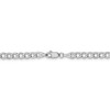 8" 14k White Gold 4.3mm Semi-Solid Curb Chain Bracelet