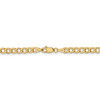 7" 14k Yellow Gold 4.3mm Semi-Solid Curb Chain Bracelet