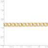 16" 14k Yellow Gold 5.25mm Semi-Solid Curb Chain Necklace