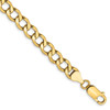 7" 14k Yellow Gold 6.5mm Semi-Solid Curb Chain Bracelet