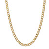 18" 14k Yellow Gold 7mm Semi-Solid Curb Chain Necklace