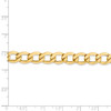 8" 14k Yellow Gold 9mm Semi-Solid Curb Chain Bracelet