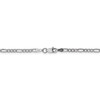 10" 14k White Gold 2.5mm Semi-Solid Figaro Chain Anklet