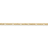 7" 14k Yellow Gold 2.5mm Semi-Solid Figaro Chain Bracelet