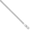 10" 14k White Gold 2.5mm Semi-Solid Curb Chain Anklet