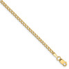 10" 14k Yellow Gold 2.5mm Semi-Solid Curb Chain Anklet