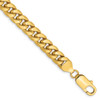 7" 14k Yellow Gold 7.3mm Semi-Solid Miami Cuban Chain Bracelet