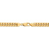 8" 14k Yellow Gold 7.3mm Semi-Solid Miami Cuban Chain Bracelet