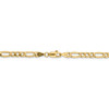 7" 14k Yellow Gold 4.2mm Semi-Solid Figaro Chain Bracelet