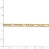 7" 14k Yellow Gold 4.2mm Semi-Solid Figaro Chain Bracelet