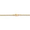 9" 14k Yellow Gold 1.5mm Box Chain Anklet