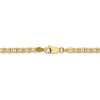 8" 14k Yellow Gold 3mm Concave Anchor Chain Bracelet