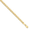 9" 14k Yellow Gold 3.75mm Concave Anchor Chain Bracelet