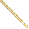 7" 14k Yellow Gold 7mm Concave Anchor Chain Bracelet