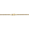 8" 14k Yellow Gold 2.0mm Extra-Light Diamond-cut Rope Chain Bracelet