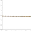 8" 14k Yellow Gold 2.0mm Extra-Light Diamond-cut Rope Chain Bracelet