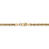 9" 14k Yellow Gold 4mm Extra-Light Diamond-cut Rope Chain Bracelet