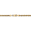 7" 14k Yellow Gold 4mm Extra-Light Diamond-cut Rope Chain Bracelet