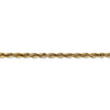 8" 14k Yellow Gold 4mm Extra-Light Diamond-cut Rope Chain Bracelet