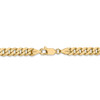7" 14k Yellow Gold 5.75mm Flat Beveled Curb Chain Bracelet