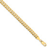 8" 14k Yellow Gold 5.75mm Flat Beveled Curb Chain Bracelet