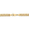 8" 14k Yellow Gold 5.75mm Flat Beveled Curb Chain Bracelet