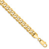 9" 14k Yellow Gold 8.5mm Flat Beveled Curb Chain Bracelet