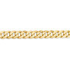 9" 14k Yellow Gold 9.5mm Flat Beveled Curb Chain Bracelet