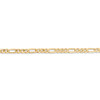 24" 14k Yellow Gold 3mm Flat Figaro Chain Necklace