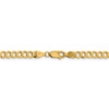 8" 14k Yellow Gold 4.7mm Lightweight Flat Cuban Chain Bracelet