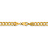 8" 14k Yellow Gold 5.9mm Lightweight Flat Cuban Chain Bracelet