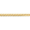 7" 14k Yellow Gold 7.2mm Lightweight Flat Cuban Chain Bracelet