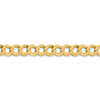 8" 14k Yellow Gold 8.3mm Lightweight Flat Cuban Chain Bracelet