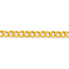 8" 14k Yellow Gold 9.4mm Lightweight Flat Cuban Chain Bracelet