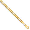 8" 14k Yellow Gold 3.8mm Open Concave Curb Chain Bracelet