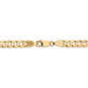 7" 14k Yellow Gold 5.25mm Open Concave Curb Chain Bracelet