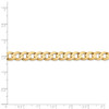 8" 14k Yellow Gold 6.75mm Open Concave Curb Chain Bracelet