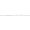 9" 14k Yellow Gold 1.3mm Solid Diamond-cut Machine-Made Rope Chain Anklet