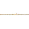 10" 14k Yellow Gold 1.8mm Diamond-cut Milano Rope Chain Anklet