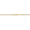 9" 14k Yellow Gold 1.8mm Diamond-cut Milano Rope Chain Anklet