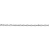 10" 14k White Gold 1.7mm Singapore Chain Anklet