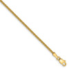 7" 14k Yellow Gold 1.65mm Spiga Chain Bracelet