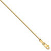 9" 14k Yellow Gold 1mm Solid Diamond-cut Spiga Chain Anklet