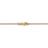 6" 14k Yellow Gold 1mm Diamond-cut Spiga with Lobster Clasp Chain Bracelet