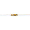 7" 14k Yellow Gold 1mm Diamond-cut Spiga with Lobster Clasp Chain Bracelet