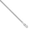 7" 14k White Gold 1.9mm Diamond-cut Parisian Wheat Chain Bracelet