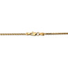 7" 14k Yellow Gold 1.9mm Diamond-cut Parisian Wheat Chain Bracelet