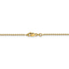 10" 14k Yellow Gold 1.4mm Solid Polished Cable Chain Anklet